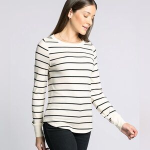 Thread and supply long sleeve striped Stacy top (XL)